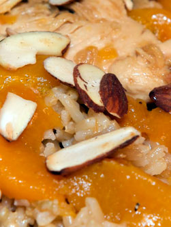 recette de Peaches and almonds Chicken
