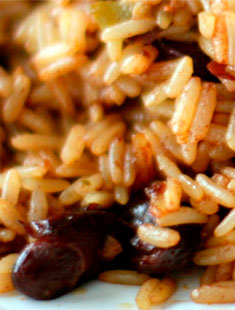 Riz aux pois collés